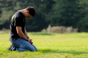 man praying